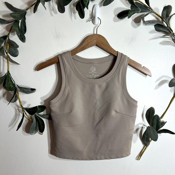 Move Theology Tan Ribbed Workout Tank - Picture 1 of 4